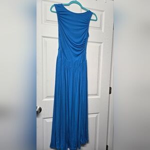 HALARA Maxi Dress in Bright Blue With Pockets
